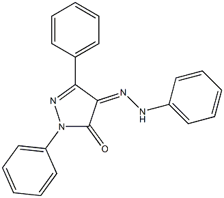 1,3-diphenyl-1H-pyrazole-4,5-dione 4-(N-phenylhydrazone) 结构式