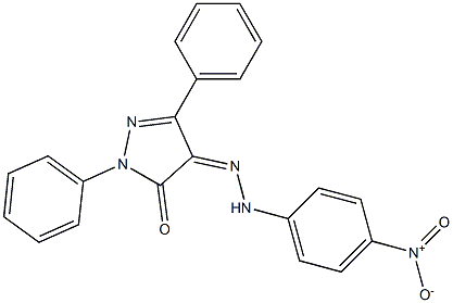 1,3-diphenyl-1H-pyrazole-4,5-dione 4-[N-(4-nitrophenyl)hydrazone] 结构式