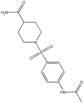 1-{[4-(acetylamino)phenyl]sulfonyl}-4-piperidinecarboxamide 结构式