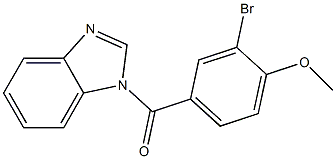 1H-benzimidazol-1-yl(3-bromo-4-methoxyphenyl)methanone 结构式