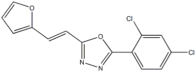 2-(2,4-dichlorophenyl)-5-[(E)-2-(2-furyl)ethenyl]-1,3,4-oxadiazole 结构式