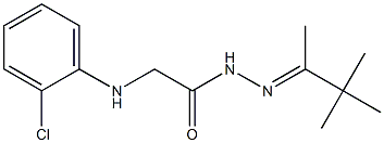 2-(2-chloroanilino)-N'-[(E)-1,2,2-trimethylpropylidene]acetohydrazide 结构式