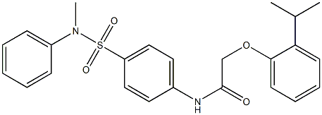 2-(2-isopropylphenoxy)-N-{4-[(methylanilino)sulfonyl]phenyl}acetamide 结构式