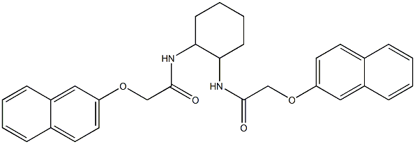 2-(2-naphthyloxy)-N-(2-{[2-(2-naphthyloxy)acetyl]amino}cyclohexyl)acetamide 结构式