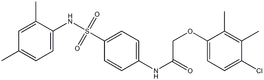 2-(4-chloro-2,3-dimethylphenoxy)-N-{4-[(2,4-dimethylanilino)sulfonyl]phenyl}acetamide 结构式