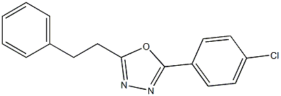 2-(4-chlorophenyl)-5-phenethyl-1,3,4-oxadiazole 结构式