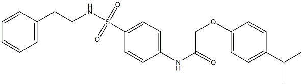 2-(4-isopropylphenoxy)-N-{4-[(phenethylamino)sulfonyl]phenyl}acetamide 结构式