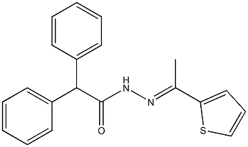 2,2-diphenyl-N'-[(E)-1-(2-thienyl)ethylidene]acetohydrazide 结构式