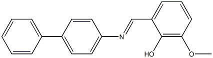 2-[([1,1'-biphenyl]-4-ylimino)methyl]-6-methoxyphenol 结构式