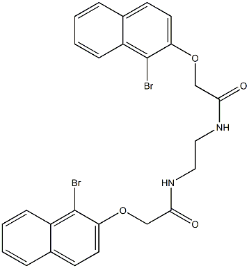 2-[(1-bromo-2-naphthyl)oxy]-N-[2-({2-[(1-bromo-2-naphthyl)oxy]acetyl}amino)ethyl]acetamide 结构式