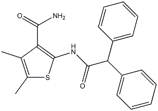 2-[(2,2-diphenylacetyl)amino]-4,5-dimethyl-3-thiophenecarboxamide 结构式