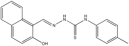 2-[(E)-(2-hydroxy-1-naphthyl)methylidene]-N-(4-methylphenyl)-1-hydrazinecarbothioamide 结构式