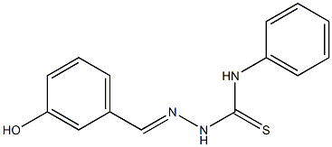 2-[(E)-(3-hydroxyphenyl)methylidene]-N-phenyl-1-hydrazinecarbothioamide 结构式