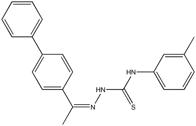 2-[(Z)-1-[1,1'-biphenyl]-4-ylethylidene]-N-(3-methylphenyl)-1-hydrazinecarbothioamide 结构式