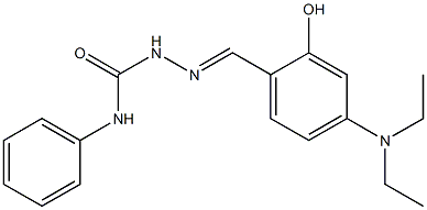 2-{(E)-[4-(diethylamino)-2-hydroxyphenyl]methylidene}-N-phenyl-1-hydrazinecarboxamide 结构式