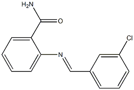 2-{[(E)-(3-chlorophenyl)methylidene]amino}benzamide 结构式
