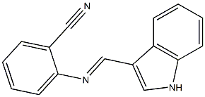 2-{[(E)-1H-indol-3-ylmethylidene]amino}benzonitrile 结构式