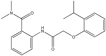 2-{[2-(2-isopropylphenoxy)acetyl]amino}-N,N-dimethylbenzamide 结构式