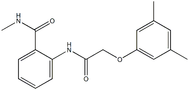 2-{[2-(3,5-dimethylphenoxy)acetyl]amino}-N-methylbenzamide 结构式