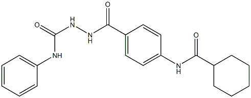 2-{4-[(cyclohexylcarbonyl)amino]benzoyl}-N-phenyl-1-hydrazinecarboxamide 结构式