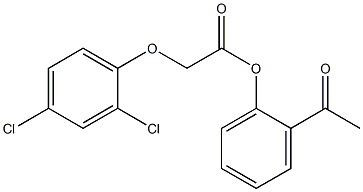 2-acetylphenyl 2-(2,4-dichlorophenoxy)acetate 结构式