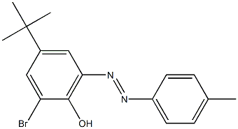 2-bromo-4-(tert-butyl)-6-[(E)-2-(4-methylphenyl)diazenyl]phenol 结构式