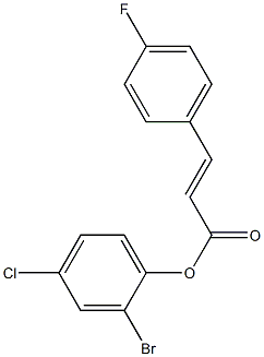 2-bromo-4-chlorophenyl (E)-3-(4-fluorophenyl)-2-propenoate 结构式