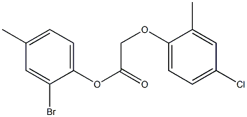 2-bromo-4-methylphenyl 2-(4-chloro-2-methylphenoxy)acetate 结构式