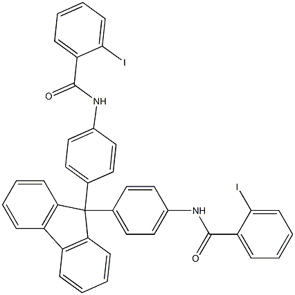 2-iodo-N-[4-(9-{4-[(2-iodobenzoyl)amino]phenyl}-9H-fluoren-9-yl)phenyl]benzamide 结构式