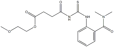 2-methoxyethyl 4-[({2-[(dimethylamino)carbonyl]anilino}carbothioyl)amino]-4-oxobutanoate 结构式