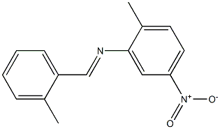 N-(2-methyl-5-nitrophenyl)-N-[(E)-(2-methylphenyl)methylidene]amine 结构式