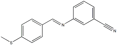3-({(E)-[4-(methylsulfanyl)phenyl]methylidene}amino)benzonitrile 结构式