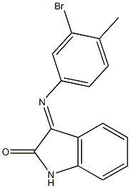 3-[(3-bromo-4-methylphenyl)imino]-1H-indol-2-one 结构式