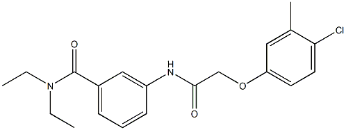 3-{[2-(4-chloro-3-methylphenoxy)acetyl]amino}-N,N-diethylbenzamide 结构式