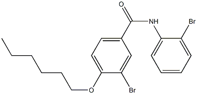 3-bromo-N-(2-bromophenyl)-4-(hexyloxy)benzamide 结构式