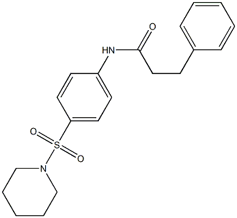 3-phenyl-N-[4-(1-piperidinylsulfonyl)phenyl]propanamide 结构式