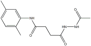 4-(2-acetylhydrazino)-N-(2,5-dimethylphenyl)-4-oxobutanamide 结构式