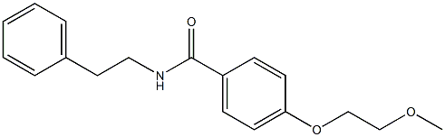 4-(2-methoxyethoxy)-N-phenethylbenzamide 结构式