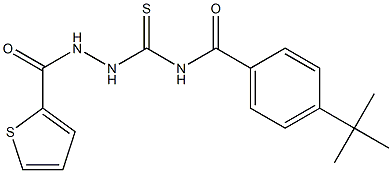 4-(tert-butyl)-N-{[2-(2-thienylcarbonyl)hydrazino]carbothioyl}benzamide 结构式