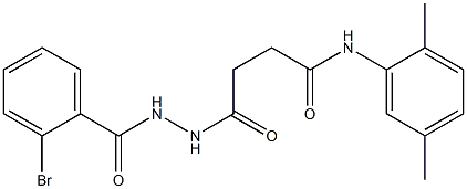 4-[2-(2-bromobenzoyl)hydrazino]-N-(2,5-dimethylphenyl)-4-oxobutanamide 结构式