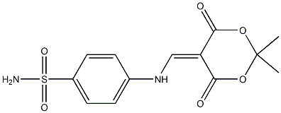 4-{[(2,2-dimethyl-4,6-dioxo-1,3-dioxan-5-ylidene)methyl]amino}benzenesulfonamide 结构式