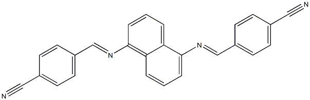 4-{[(5-{[(E)-(4-cyanophenyl)methylidene]amino}-1-naphthyl)imino]methyl}benzonitrile 结构式