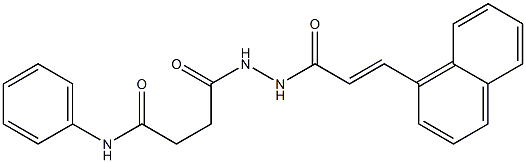 4-{2-[(E)-3-(1-naphthyl)-2-propenoyl]hydrazino}-4-oxo-N-phenylbutanamide 结构式