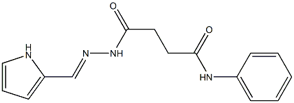 4-oxo-N-phenyl-4-{2-[(E)-1H-pyrrol-2-ylmethylidene]hydrazino}butanamide 结构式