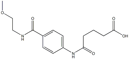 5-(4-{[(2-methoxyethyl)amino]carbonyl}anilino)-5-oxopentanoic acid 结构式