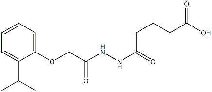 5-{2-[2-(2-isopropylphenoxy)acetyl]hydrazino}-5-oxopentanoic acid 结构式