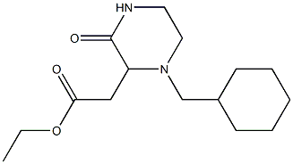 ethyl 2-[1-(cyclohexylmethyl)-3-oxo-2-piperazinyl]acetate 结构式