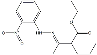 ethyl 2-{1-[(E)-2-(2-nitrophenyl)hydrazono]ethyl}pentanoate 结构式