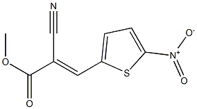 methyl (E)-2-cyano-3-(5-nitro-2-thienyl)-2-propenoate 结构式