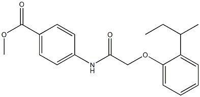 methyl 4-({2-[2-(sec-butyl)phenoxy]acetyl}amino)benzoate 结构式